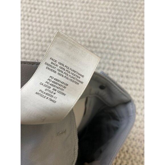 Aritzia Wilfred Gray Faux Leather Pants Women size 00 Straight Leg Moto Neutral - Picture 8 of 16